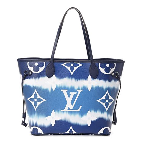 louis vuitton blue neverfull